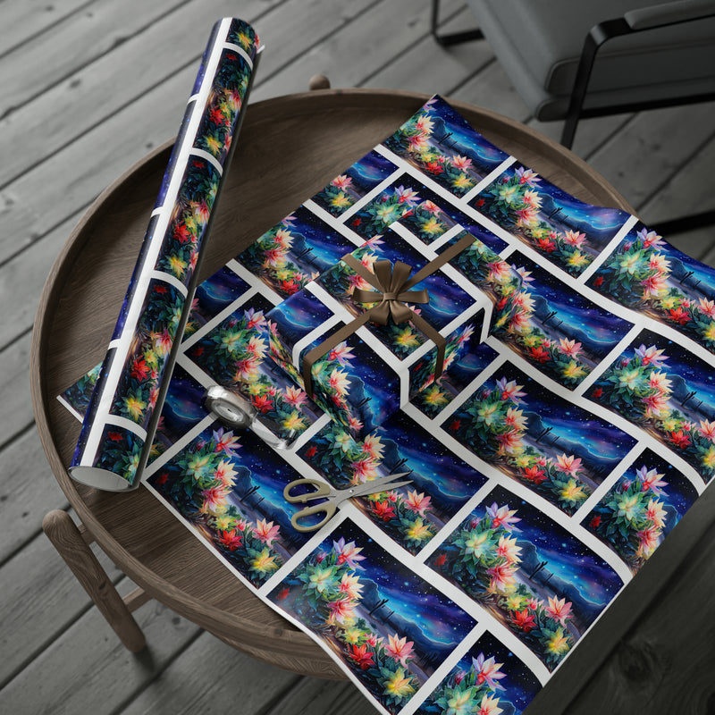 Cowhide Christmas Cactus Western Wrapping Paper – The Naughty