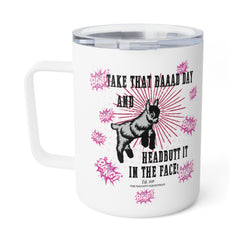 Take That Bad Day And Headbutt it Goat Western Mug, Camp Cup