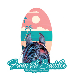 Beach Scene From The Saddle Series Sticker, Laptop Sticker, Western Vinyl Decal