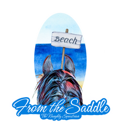 Beach Sign From The Saddle Series Sticker, Laptop Sticker, Western Vinyl Decal