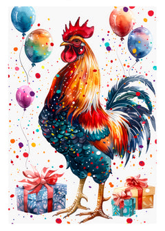 Festive Fowl Birthday Card