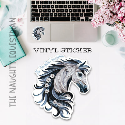 Fancy Design Horse Sticker, Western Decal