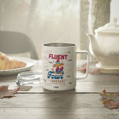 Fluent In Fowl Language Farm Animal Mug, Camp Cup