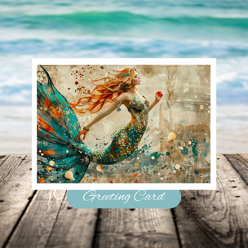 The Naughty Equestrian Mermaid Greeting Card