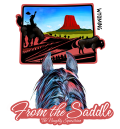 Wyoming From The Saddle Sticker, Laptop Sticker, Western Vinyl Decal