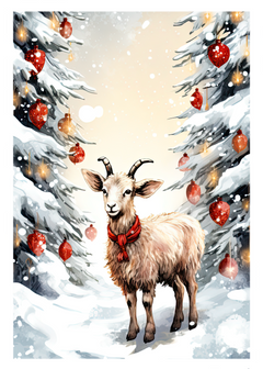 The Naughty Equestrian Wholesale Supplier Goat Holiday Christmas Card