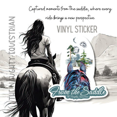 Camping From The Saddle Series Sticker, Laptop Sticker, Western Vinyl Decal