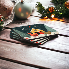 Dutch Chicken Holiday Christmas Coaster Set