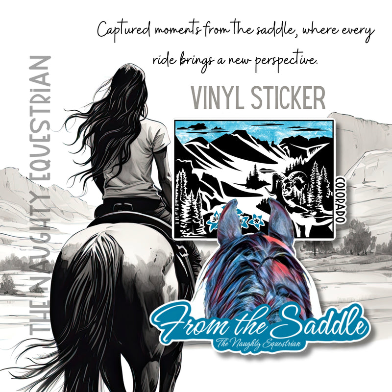 Colorado From The Saddle Series Sticker, Laptop Sticker, Western Vinyl Decal