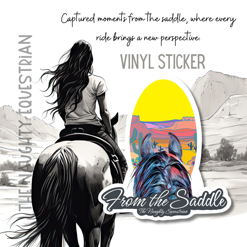 Desert From The Saddle Series Sticker, Laptop Sticker, Western Vinyl Decal