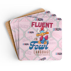Poultry Fun Fluent in Fowl Language Coaster Set