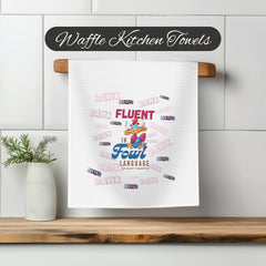 Fluent in Fowl Language Chicken Décor Kitchen Towel