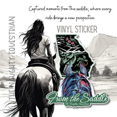 Georgia From The Saddle Series Sticker, Laptop Sticker, Western Vinyl Decal