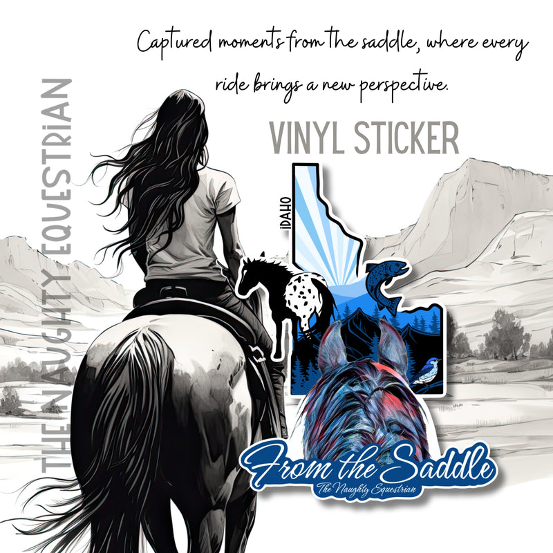 Idaho From The Saddle Series Sticker, Laptop Sticker, Western Vinyl Decal