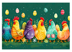 Easter Greeting Card, Easter Gifts, Chicken Card, Easter Egg Greeting Card, Farm Animal Card, Loves Chickens