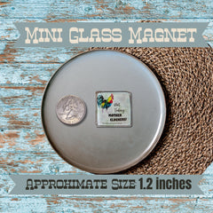 Mini Glass Magnets Barnyard Snark Set of 6 Magnets