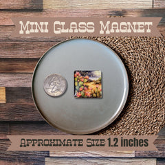 Mini Glass Magnets Prickly Pastures Set of 6 Small Magnets