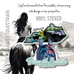 Kentucky From The Saddle Series Sticker, Laptop Sticker, Western Vinyl Decal