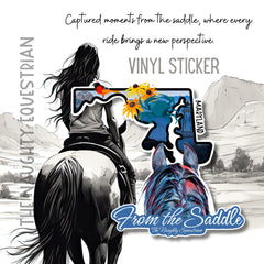 Maryland From The Saddle Series Sticker, Laptop Sticker, Western Vinyl Decal