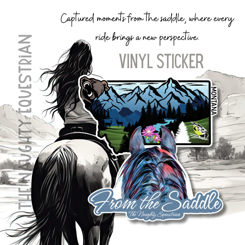 Montana From The Saddle Series Sticker, Laptop Sticker, Western Vinyl Decal