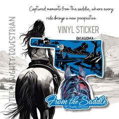 Oklahoma From The Saddle Series Sticker, Laptop Sticker, Western Vinyl Decal