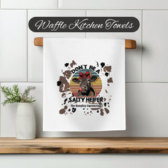 Salty Heifer Farm Animal Cotton Kitchen Tea Towel