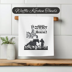 Settle Down Cowboy Western Kitchen Towel