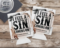 I Feel a Sin Coming On Can Cooler 12 oz, Western Gifts