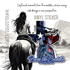 Texas From The Saddle Series Sticker, Laptop Sticker, Western Vinyl Decal