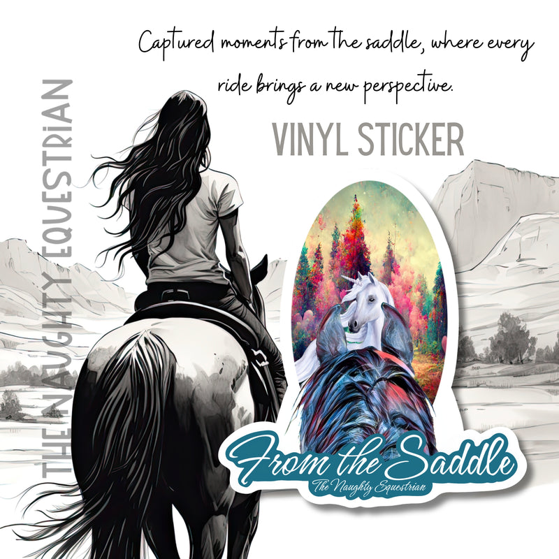 Unicorn From The Saddle Series Sticker, Laptop Sticker, Western Vinyl Decal