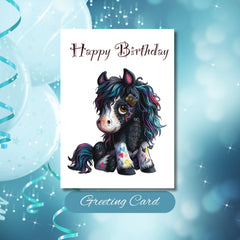 Mystical Manes Birthday Wishes Greeting Card
